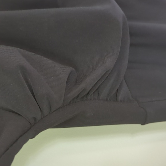 FunFash Empire Waist A-Line Midi Dress XL Black Faux Rhinestone Bling - Picture 8 of 13